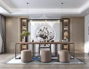 江汉石油管理局新中式风格茶室如何规划设计